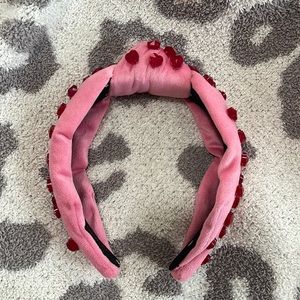 Lele Sadoughi Crystal heart knotted headband